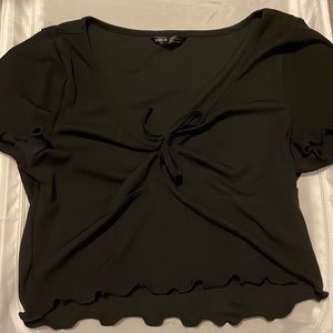 Black key hole crop top